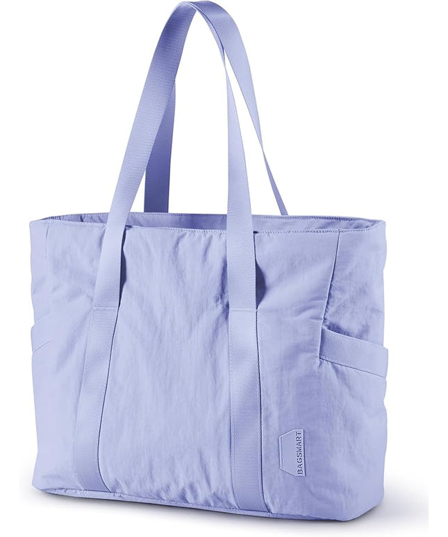 BAGSMART Tote Bag for Women, Tote Bag with Zipper Work Tote with Compartments Nurse Shoulder Hanbag for Travel, Gym