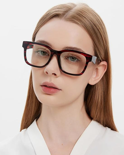 kimorn Blue Light Blocking Glasses,Anti Eyestrain & UV Protection,Square Frame Glasses for Women and Men