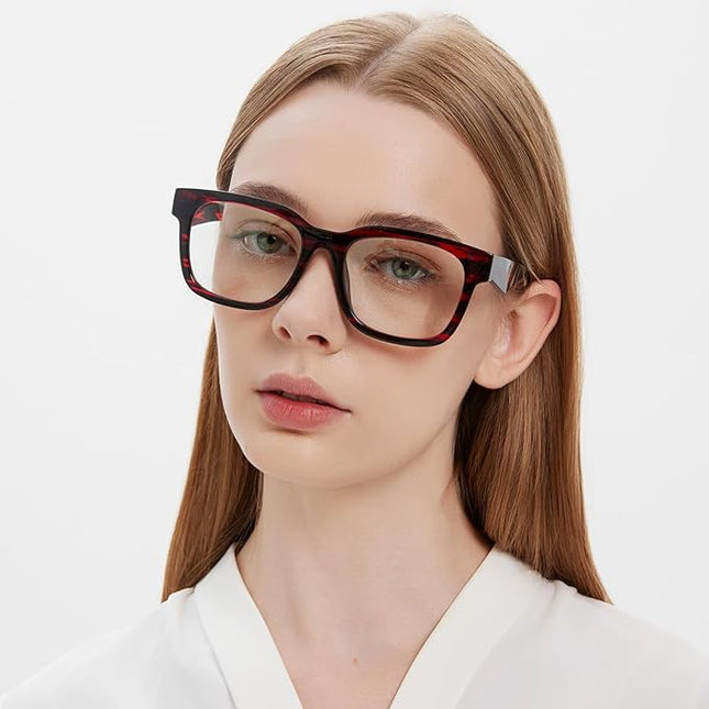 kimorn Blue Light Blocking Glasses,Anti Eyestrain & UV Protection,Square Frame Glasses for Women and Men