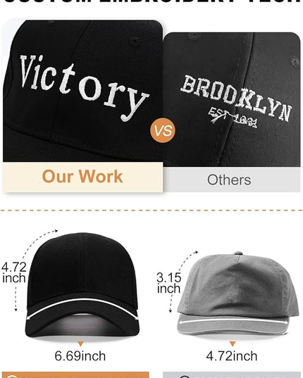 Custom4U Custom Hat Baseball Cap Adjustable Embroidered Mom Dad Hat for Men Women Gifts for New Parents Personalized Text S/L