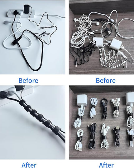 6 Inches Multi-Colour Reusable Cable Ties Cord Straps Multi-Purpose Wire Ties Cord Wrap Hook and Loop Organizer Cable Management,Adjustable Cord Ties for Organizing Home,Office,Data Centers,56 PCS