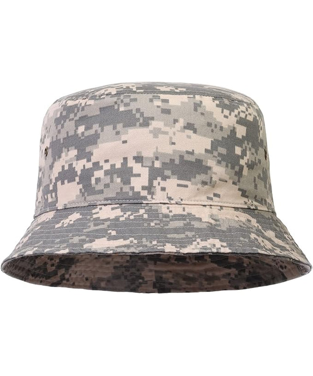 Falari Men Women Unisex Cotton Bucket Hat 100% Cotton Packable for Travel Fishing Hunting Summer Camp
