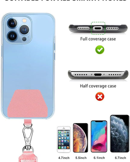 SHANSHUI Phone Lanyard, 2 Pack Phone Lanyard Strap 2X Durable Tether Tab Universal NylonNeck Phone Strap Crossbody Lanyard for Cellphone Fit All Smartphones