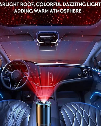 Smart Car Air Freshener, Car Air Freshener Diffuser with Ambient Light and 50ml Fragrance, Auto-Sensing Spray, 5 Mode Adjustable Rechargeable Aroma Diffuser, Cologne