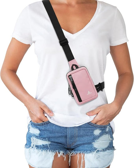 Peicees Small Crossbody Bag for Men Women Mini Sling Bag Travel Running Phone Daypack Cross Body Shoulder Bags with Keyholder