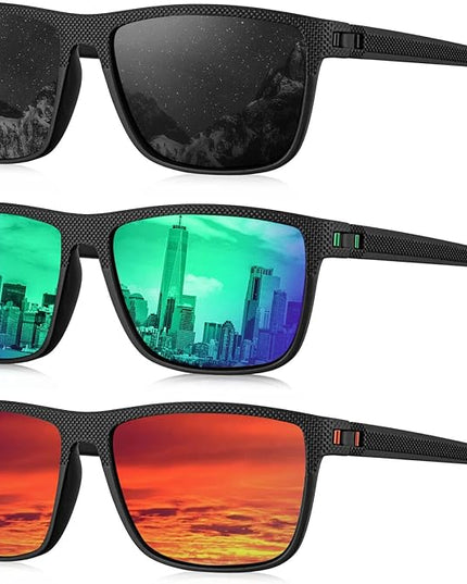 KALIYADI Polarized Sunglasses for Men, Lightweight Sun Glasses with UV Protection for Driving Fishing Golf
