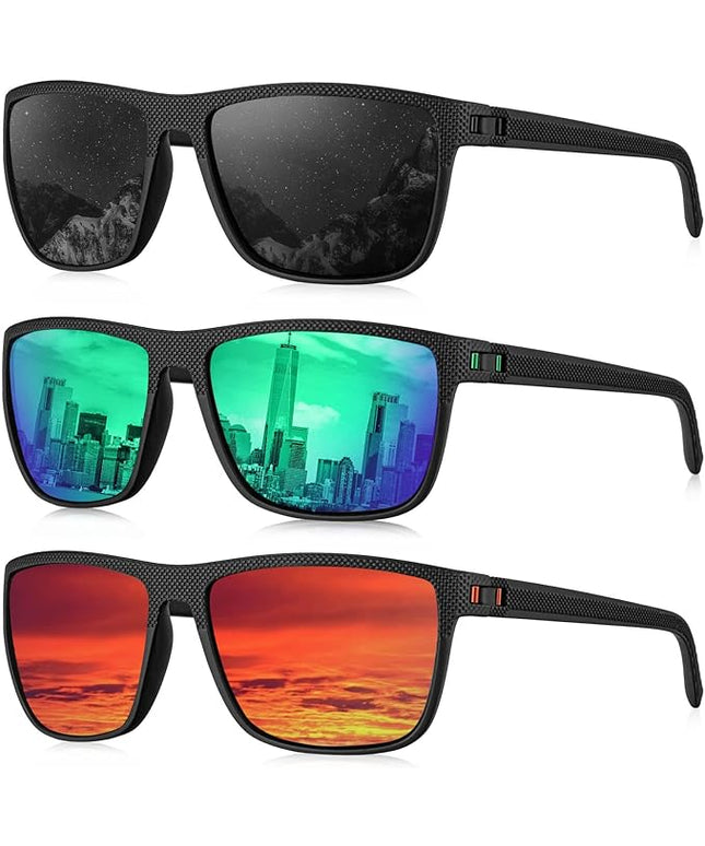 KALIYADI Polarized Sunglasses for Men, Lightweight Sun Glasses with UV Protection for Driving Fishing Golf