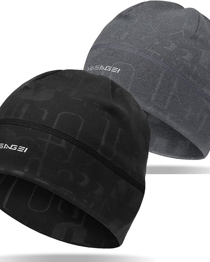 Skull Caps Beanies for Men & Women, Elastic Thermal Running Hat, Windproof Cycling Cap Helmet Liner Soft Beanie Hat