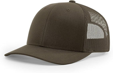 Richardson 112 Trucker Hat - Premium Adjustable Snapback Hat - Structured Six Panel Richardson Blank Caps
