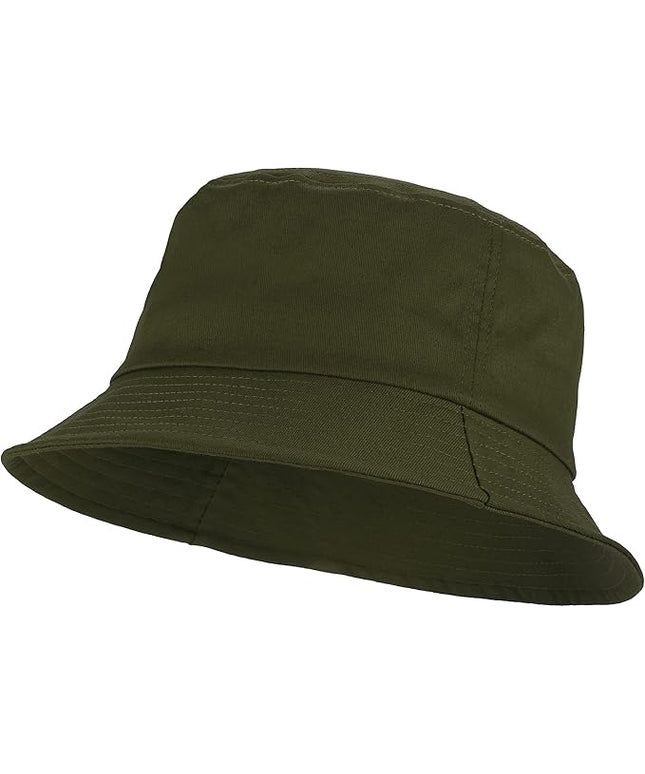 Umeepar Unisex Cotton Packable Bucket Hat Sun Hat Plain Colors for Men Women