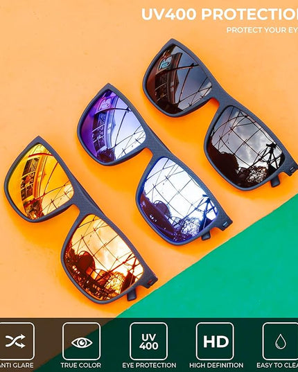KALIYADI Polarized Sunglasses for Men, Lightweight Sun Glasses with UV Protection for Driving Fishing Golf