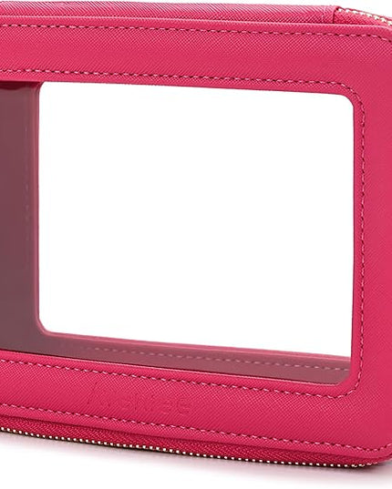Aveniee Clear Makeup Bag Organizer,Travel Toiletry Bag for Women,Waterproof Cosmetic Pouch with Zippers,Car Accessories Organizers and Storage Case,Hotpink