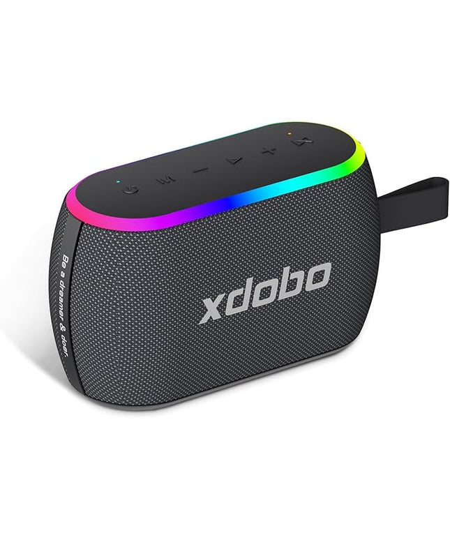 xdobo X8 Mini II Portable Bluetooth Speaker Small Bluetooth Speaker Waterproof IPX6 Computer Speakers Wireless with RGB Lights for Home/Outdoor/Party/Beach/Birthday Gift