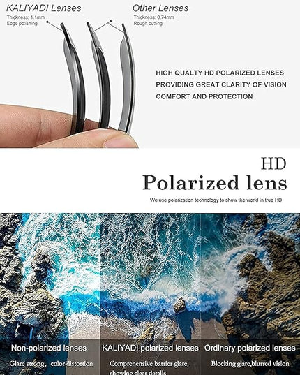 KALIYADI Polarized Sunglasses for Men and Women Matte Finish Sun glasses Color Mirror Lens UV Blocking (3 Pack)