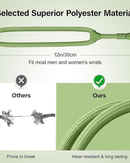 Dadanism Phone Wrist Strap, Universal Adjustable Hand Wrist Strap Lanyard for iPhone 17 and Most Smartphones, Multifunctional Patch Lanyard with Phone Tether Tab for Women and Men, Matcha Green