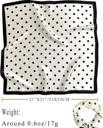 100% Mulberry Silk Scarf for Women Hair Lightweight Square Neckerchief Wrap For Head Scarves 21"