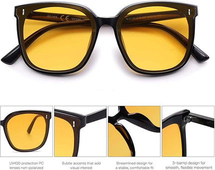 SOJOS Sunglasses for Women Men Vintage Style Shades SJ2157