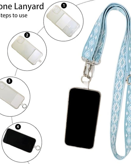 LEMEDE Adjustable Phone Lanyard - Phone Wristlet & Crossbody Phone Strap, Versatile for ID, Camera，Key straps(1" Width)