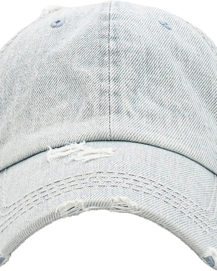 KBETHOS Vintage Washed Distressed Cotton Dad Hat Baseball Cap Adjustable Polo Trucker Unisex Style Headwear