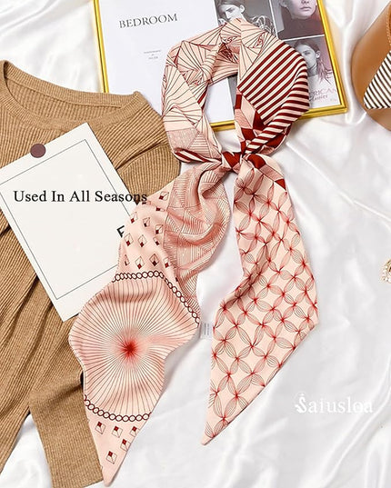 Purse Scarf For Handbags Head Scarves For Women's Hair Bags Scarfs Long Skinny Scarves Fashion Silky