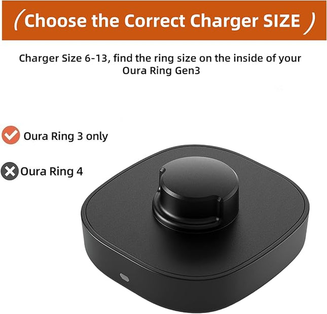 Compatible with Oura Ring Gen3 Charger - Size 11 - Fast Charging Dock with USB-C Cable for Smart Ring (11)