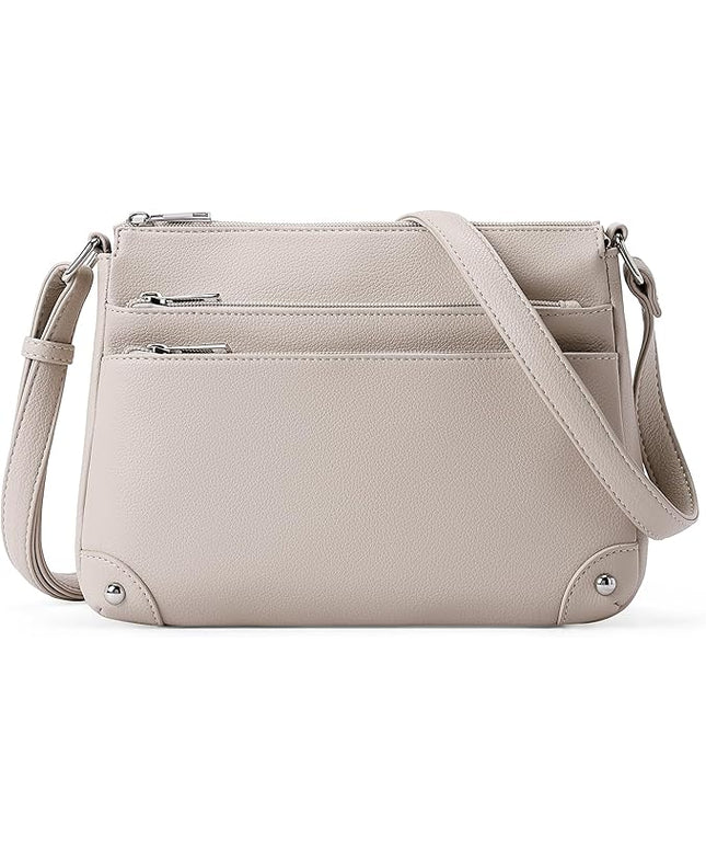 WESTBRONCO Crossbody Bags for Women, Medium Size Shoulder Handbags, Satchel Purse with Multi Zipper Pocket