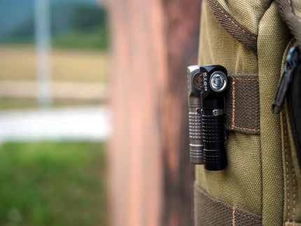Manker E02 III Everyday-Carry Flashlight, USB-C Rechargeable 10440 / AAA Flashlight, Pocket EDC Flashlight with Magnetic Tail, Reversible Clip (400 Lumens NICHIA 519A-v1 4000K R9080, Black)