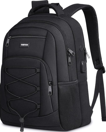 YAMTION 17.3 Inch School Backpack for Men and Women,College Bookbag Teens Laptop Backpack Schoolbag with USB Port for Students Work Business Office