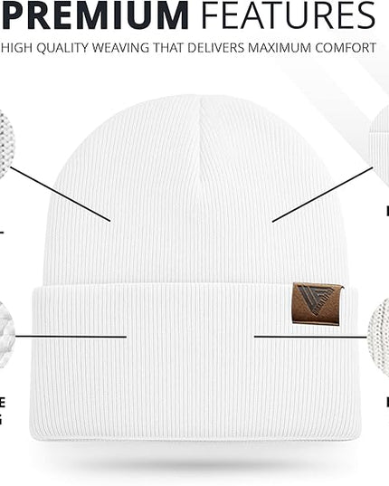 Urban Effort Beanie for Men Women – Warm Acrylic Unisex Knit Winter Hats for Men, Soft Stretch Fit, Classic Streetwear Style