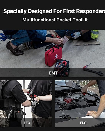 NEXTORCH PIONEER MT20 14-IN-1 Multi-tools Full-Size,Versatile Multi-tool Set with Scissors Needle Nose Pliers Pocket Clip Multi-tool (RED with Glass Breaker)