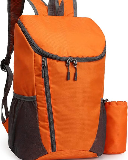 DOVO Hiking Backpack, Waterproof and Wear-resistant Lightweight Backpack Packable,Outdoor Travel Camping Daypack Foldable-ORANGE