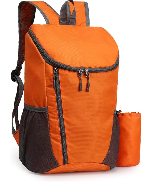 DOVO Hiking Backpack, Waterproof and Wear-resistant Lightweight Backpack Packable,Outdoor Travel Camping Daypack Foldable-ORANGE