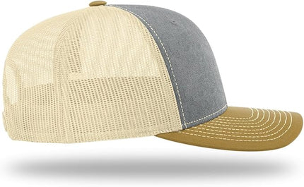 Richardson 112 Trucker Hat - Premium Adjustable Snapback Hat - Structured Six Panel Richardson Blank Caps