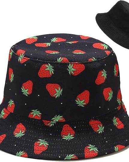 Malaxlx Unisex Bucket Hat Beach Sun Hat Aesthetic Fishing Hat for Men Women Teens, Reversible Double-Side-Wear