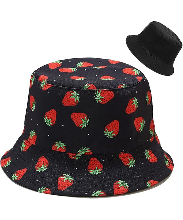 Malaxlx Unisex Bucket Hat Beach Sun Hat Aesthetic Fishing Hat for Men Women Teens, Reversible Double-Side-Wear