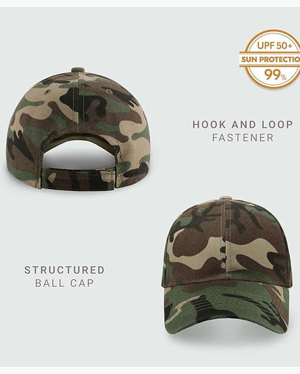 2-Pack Classic Structured Baseball Cap Adjustable Snapback Multipack Ball Caps for Custom Embroidery Running Workouts Outdoor