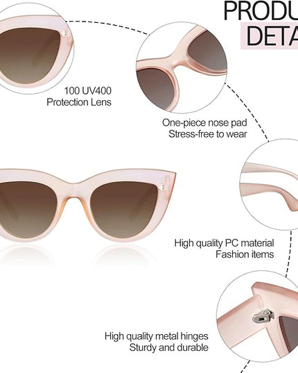 Joopin Polarized Cat Eye Sunglasses for Women Vintage Cateye Sun Glasses UV400 Protection