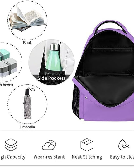 Fashion Lavender Backpack Lightweight Large Capacity Laptop Daybag for Travel Work
