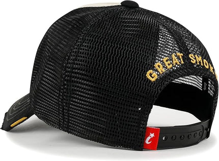 ililily Premium Howels Embroidery Vintage Baseball Cap Distressed Trucker Hat
