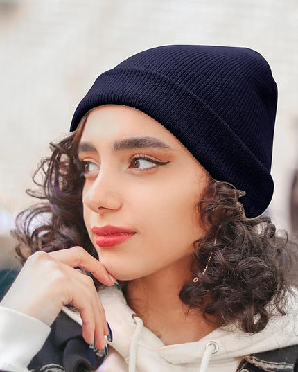 ZOORON 1&2 Pack Beanie for Men Women Slouchy Beanie Hats Winter Knit Caps Soft Ski Hat Unisex