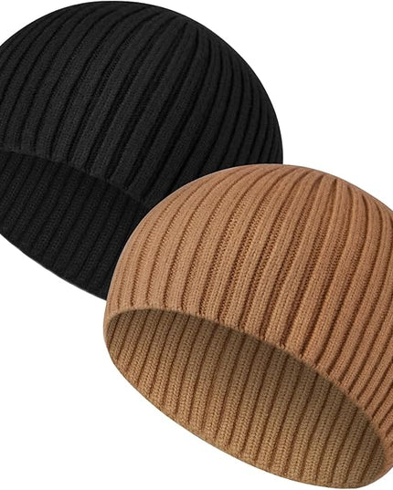 Heniho Winter Wool Beanies for Men Women, Warm Plain Toboggan Hats Ski Running Knit Skull Cap