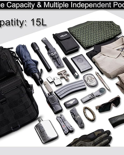 HAOMUK Tactical Sling Bag Pack Military Rover Shoulder Sling Backpack EDC Molle Assault Range Bag