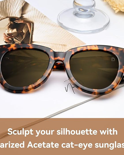 Dollger Retro Cat Eye Sunglasses Women Men Vintage Square Tortoise Shell Fashion Cateye Sunglasses