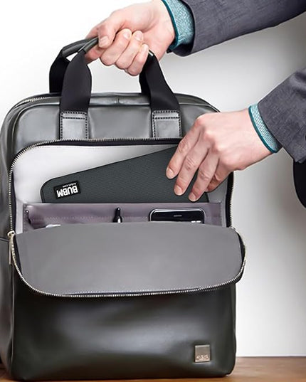 BUBM Double Layer Electronic Accessories Organizer, Travel Gear Bag for Cables, USB Flash Drive, Plug and More, Perfect Size Fits for iPad mini (Medium, Gray)