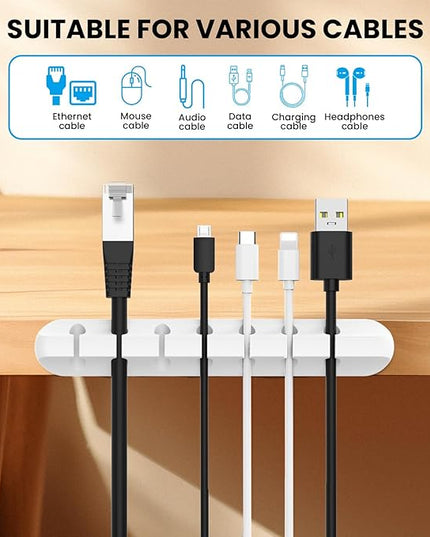 AhaStyle Cable Clips, 3 Pack Cord Holders Cable Organizer Self Adhesive Cord Keeper for Desktop Organizing USB Cable/Nightstand Power Cord/Mouse Cable/Wire PC/Cord Clips for Home Office and Car