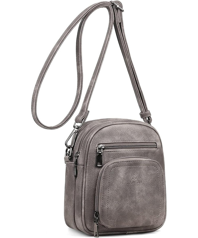 FADEON Small Purses for Women Crossbody Bags, Designer PU Leather Mini Cross Body Purse Travel Shoulder Bag Card Slots