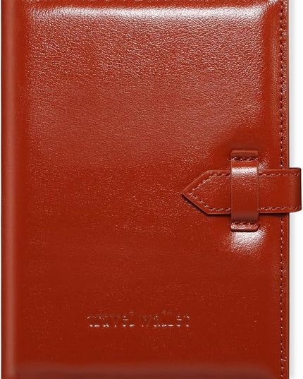 Passport Holder for Travel Essentials, Passport Wallet Cover Card holder Case for Travel Must Haves Accessories, Passport Book Holders for Women and Men, Dark Brown