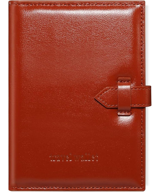 Passport Holder for Travel Essentials, Passport Wallet Cover Card holder Case for Travel Must Haves Accessories, Passport Book Holders for Women and Men, Dark Brown