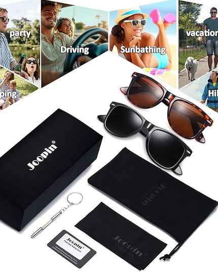 Joopin Square Sunglasses Polarized UV Protection Trendy Designer Sun Glasses Men Women