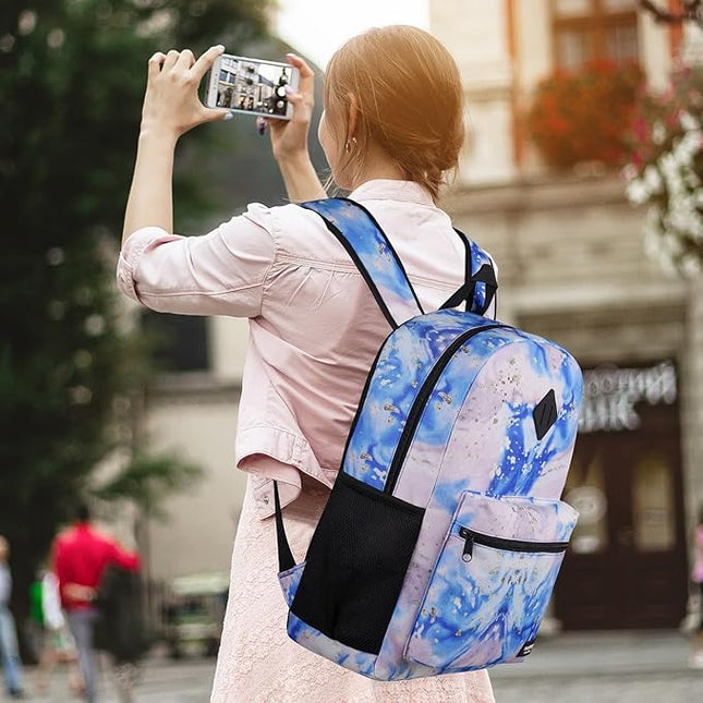 YAMTION School Backpack,Classic Cute Bookbag Men and Teen Boy Schoolbag with USB Charging Port for High School College Office Work Travel